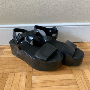 Black Melissa Platform Sandals